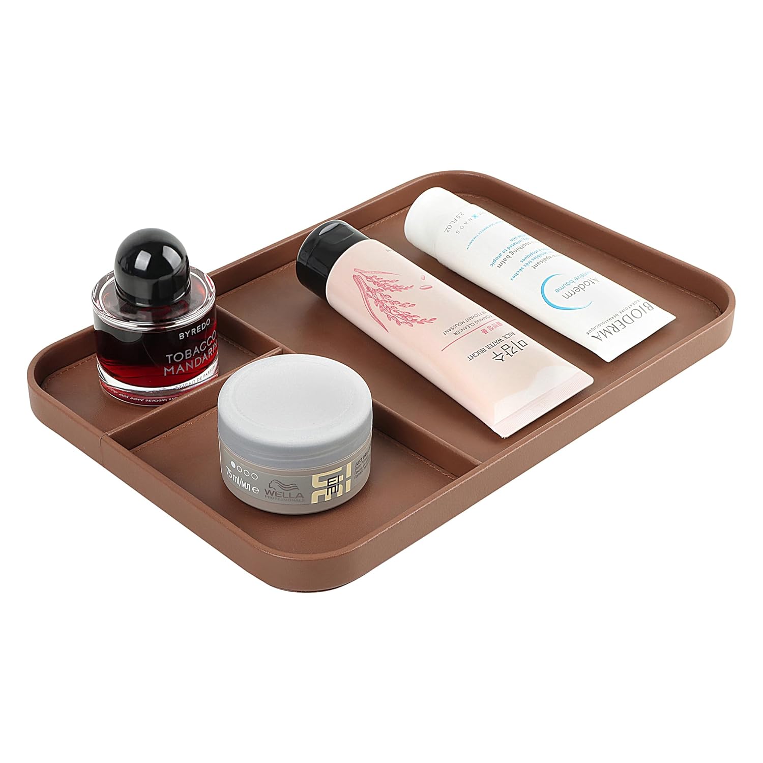 V-CUBE DESIGNS PREMIUM VEGAN LEATHER VALET TRAY (30X20.5 cm) - TAN